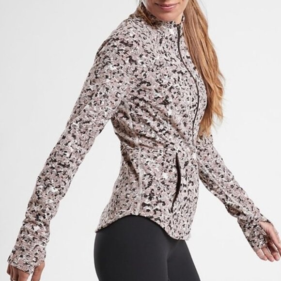 Athleta Salutation Textured Animal Print Zip Jacket - Picture 11 of 11